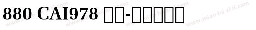 880 CAI978 粗体字体转换